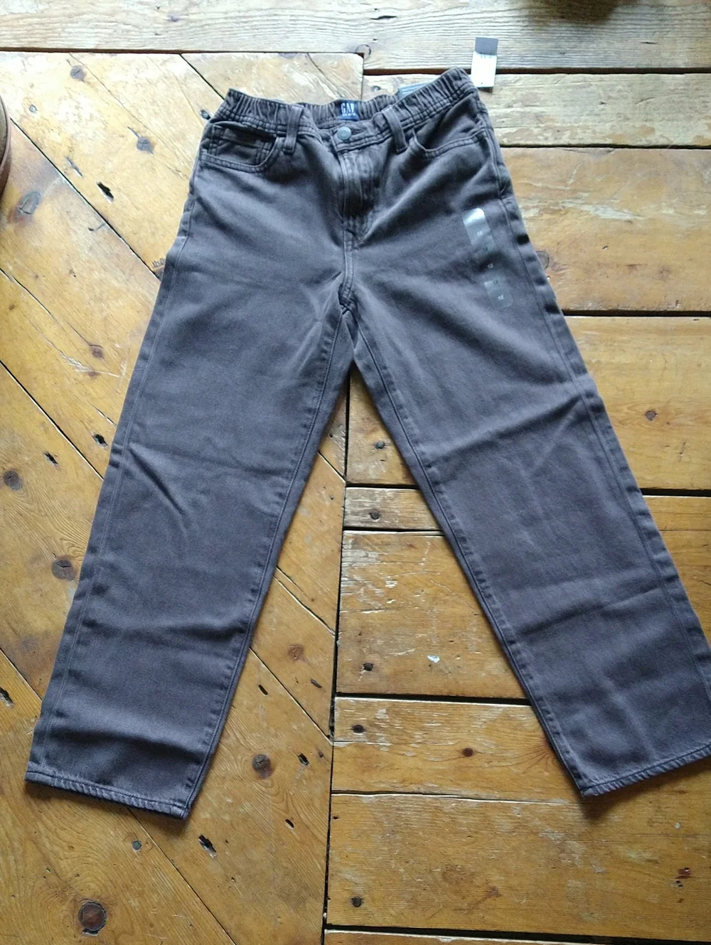 GAP Kids Straight Relaxed Fit Jeans in Dark Brown